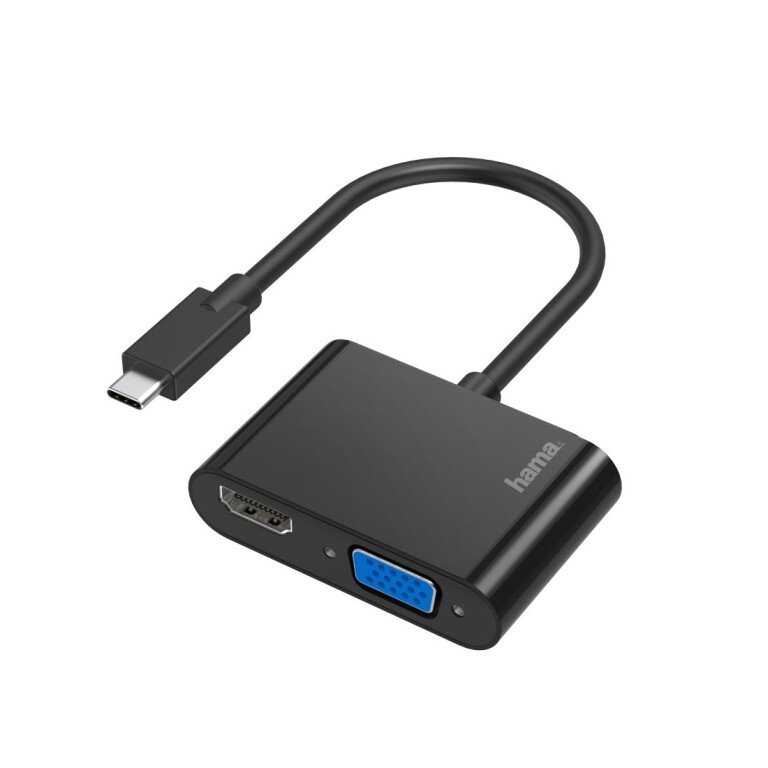 Thumbnail-Adaptador HAMA Hub  2in1, USB-C-Stecker – VGA & HDMI, Ultra-HD 4K 200313