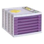 Galery – Bloco classificador de secretaria q-connect 6 gavetas violeta translucido 370x305x215 mm espaco organizacao superior0