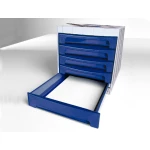 Galery – Bloco classificador de secretaria liderpapel com 5 gavetas azul opaco0