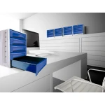 Galery – Bloco classificador de secretaria liderpapel com 5 gavetas azul opaco0