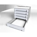 Galery – Bloco classificador de secretaria liderpapel 5 gavetas cinza opaco 370x305x215 mm espaco organizacao superior0