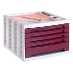 Galery – Bloco classificador de secretaria liderpapel 5 gavetas bordeaux opaco 370x305x215 mm espaco organizacao superior0