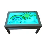 Galery – Mesa com luz henbea madeira de faia superficie metacrilato branco e luz led 90x55x45 cm0