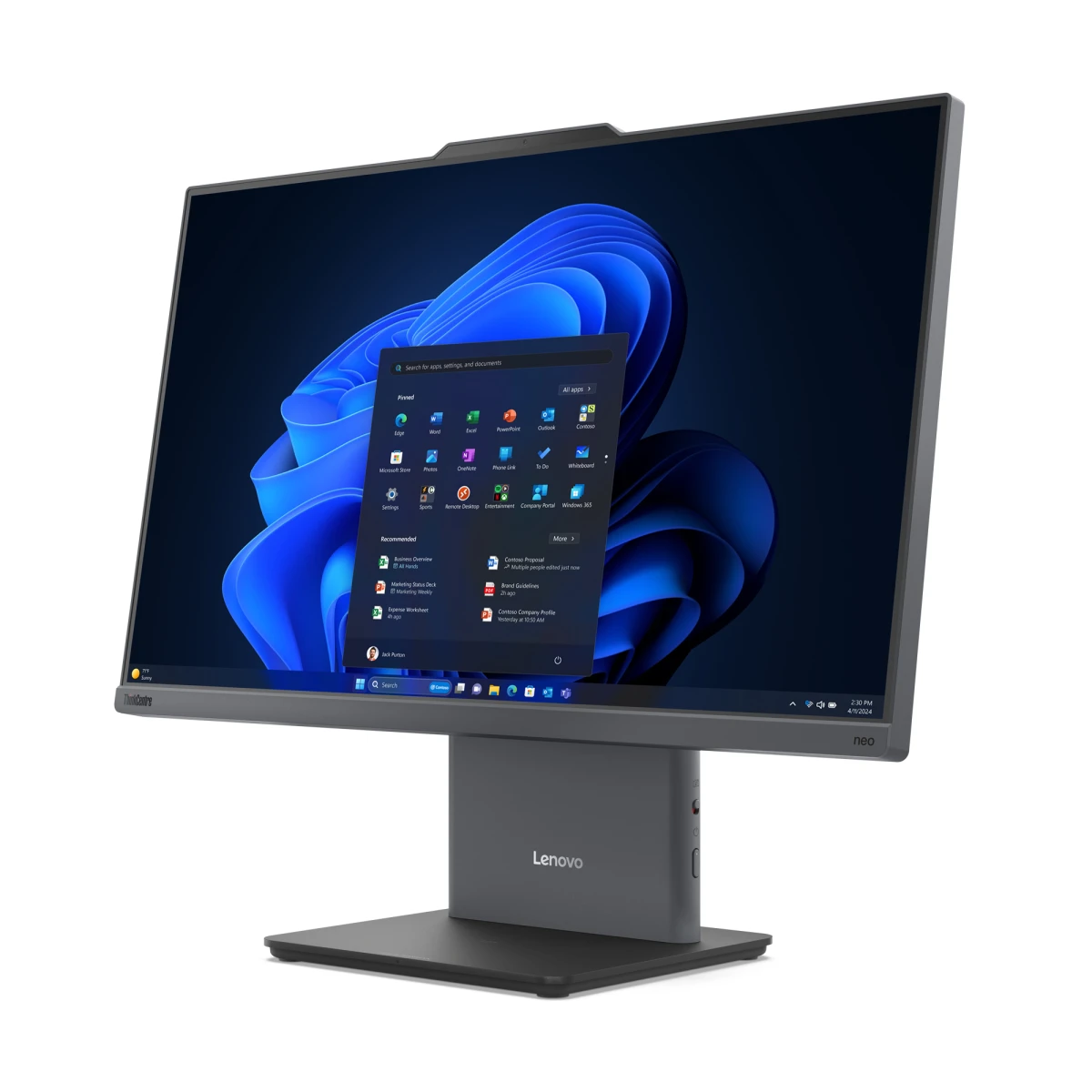 Galery – Lenovo ThinkCentre neo 50a 24 Gen 5 Intel® Core™ i5 i5-13420H 60,5 cm (23.8″) 1920 x 1080 pixels PC All-in-One 8 GB DDR5-SDRAM 256 GB SSD Windows 11 Pro Wi-Fi 6 (802.11ax) Cinzento0