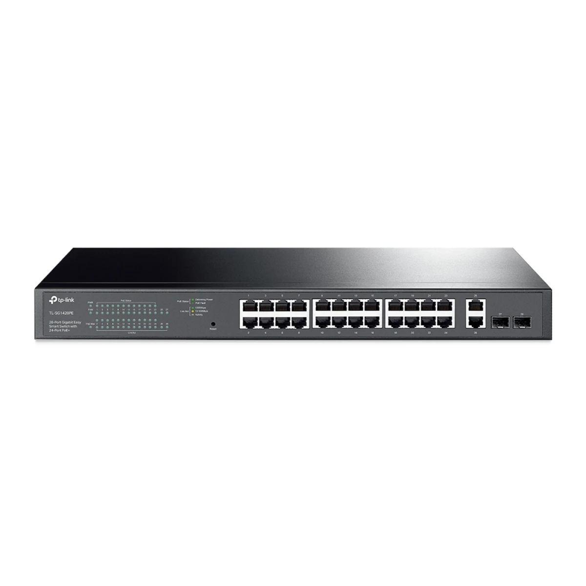 Thumbnail-TP-Link TL-SG1428PE switch de rede Gerido L2 Gigabit Ethernet (10/100/1000) Power over Ethernet (PoE) 1U Preto