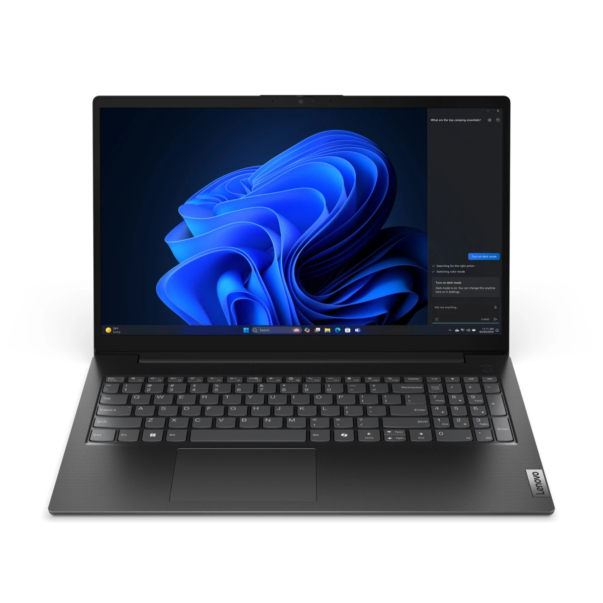 Thumbnail-Lenovo V V15 Intel Core 7 150U Computador portátil 39,6 cm (15.6″) Full HD 16 GB DDR5-SDRAM 512 GB SSD Wi-Fi 6 (802.11ax) Windows 11 Pro Preto