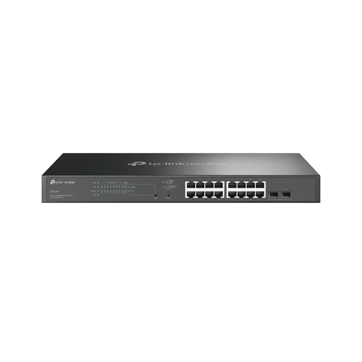 Thumbnail-TP-Link Omada SG2218P switch de rede Gerido L2/L2+ Gigabit Ethernet (10/100/1000) Power over Ethernet (PoE) 1U Preto