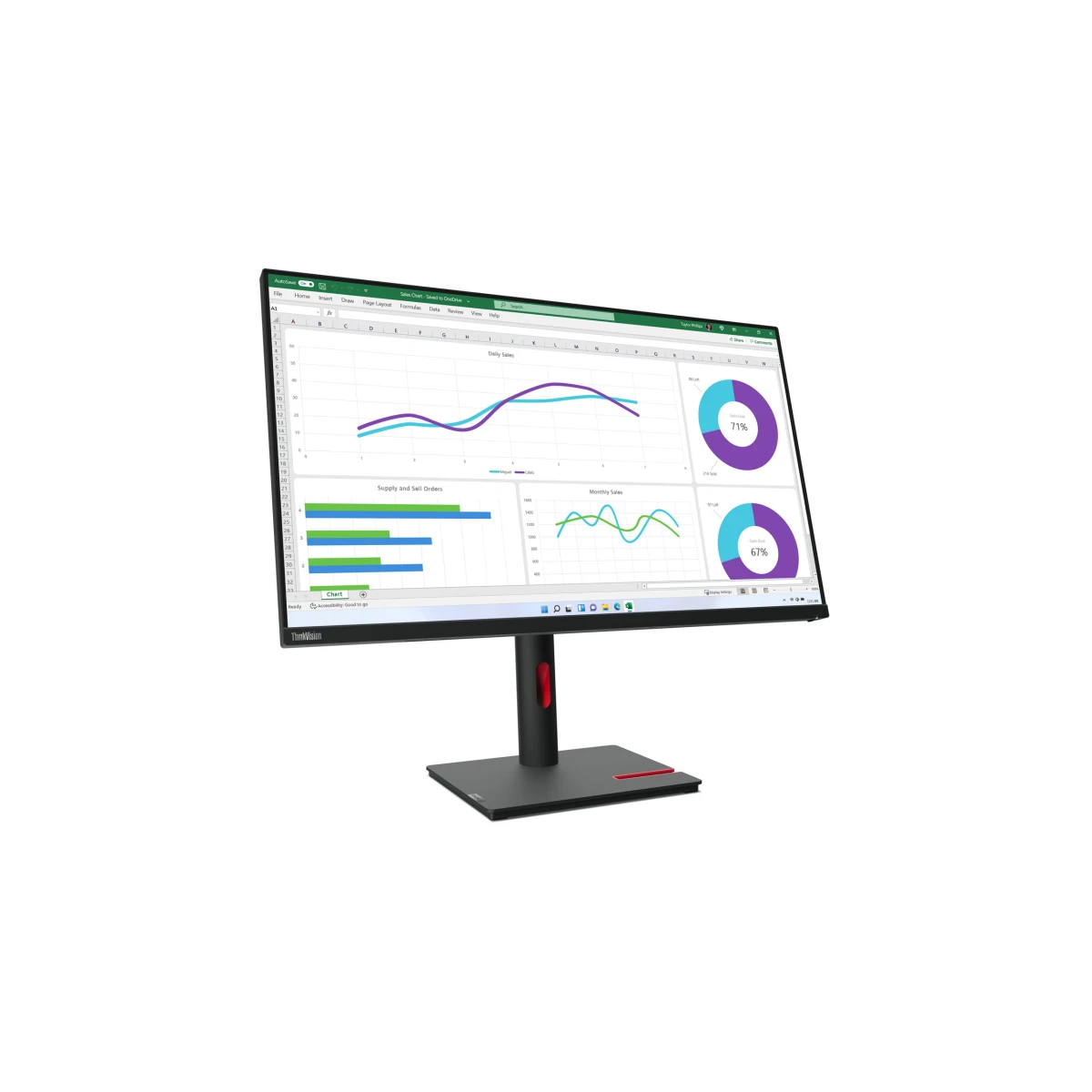 Galery – Lenovo ThinkVision T32h-30 LED display 80 cm (31.5″) 2560 x 1440 pixels Quad HD Preto0