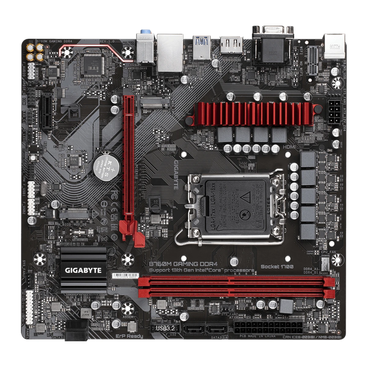 Galery – GIGABYTE B760M GAMING DDR4 motherboard Intel B760 Express LGA 1700 micro ATX0