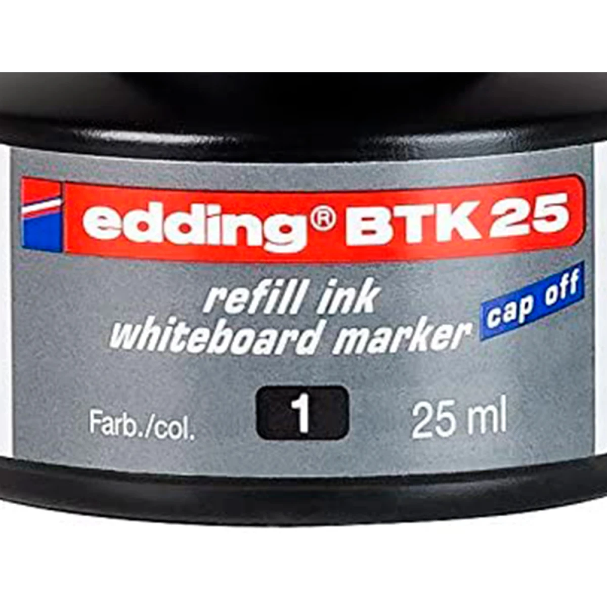 Galery – Tinta marcador edding quadro branco btk-25 cor preto frasco de 25 ml0