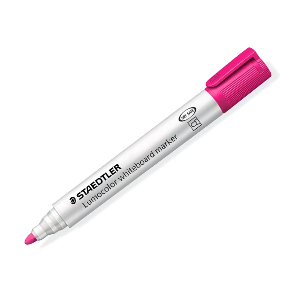 Thumbnail-Marcador staedtler lumocolor 351 para quadro branco ponta redonda 2 mm cor rosa – 10 unidades