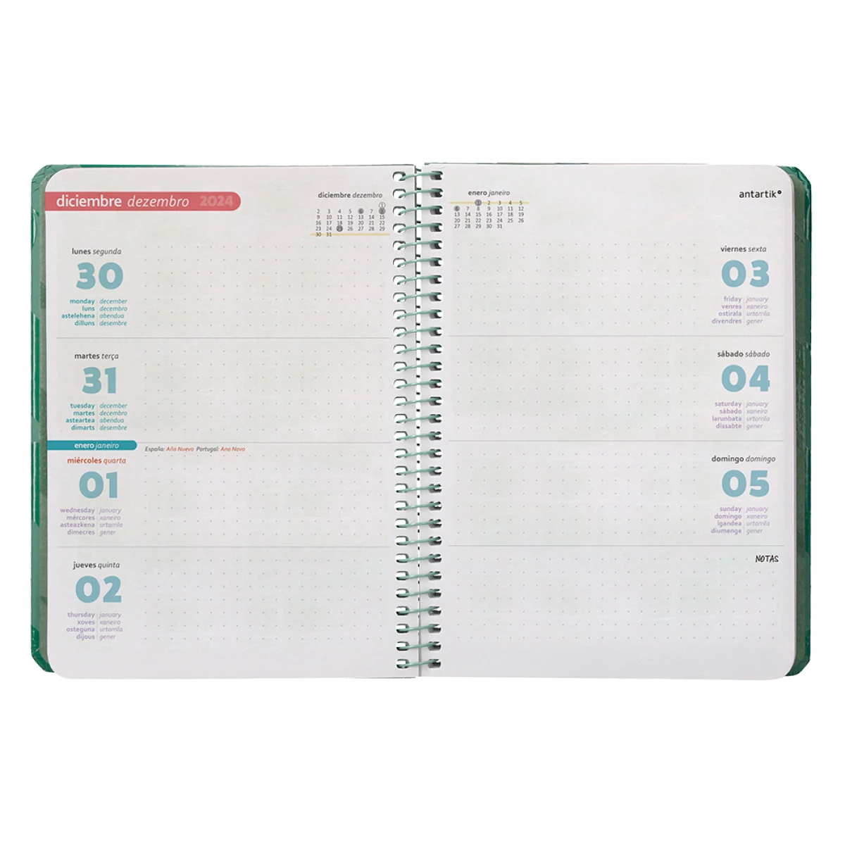 Galery – Agenda encadernada liderpapel antartik pattern a6+ 2025 semana vista papel de 80 gr – 8 unidades0