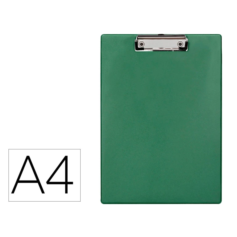 Thumbnail-Porta notas q-connect plastico 50% reciclado din a4 verde azeitona espessura 2,1mm