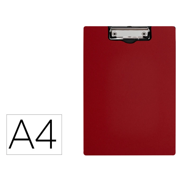 Thumbnail-Porta notas q-connect com mola miniclip superior din a4 plastico 50% reciclado vermelho espessura 2,1 mm