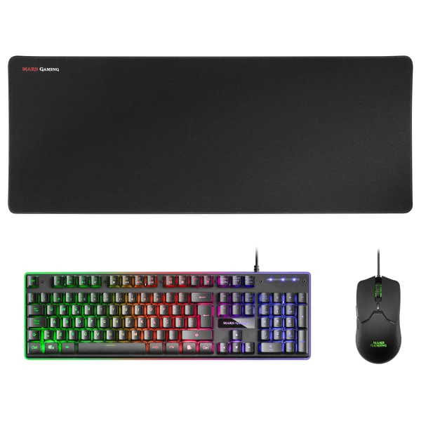 Thumbnail-Teclado MARS GAMING MCPX GAMING 3IN1 RGB, KEYBOARD, MOUSE, XL MOUSEPAD, BLACK, PORTUGUESE