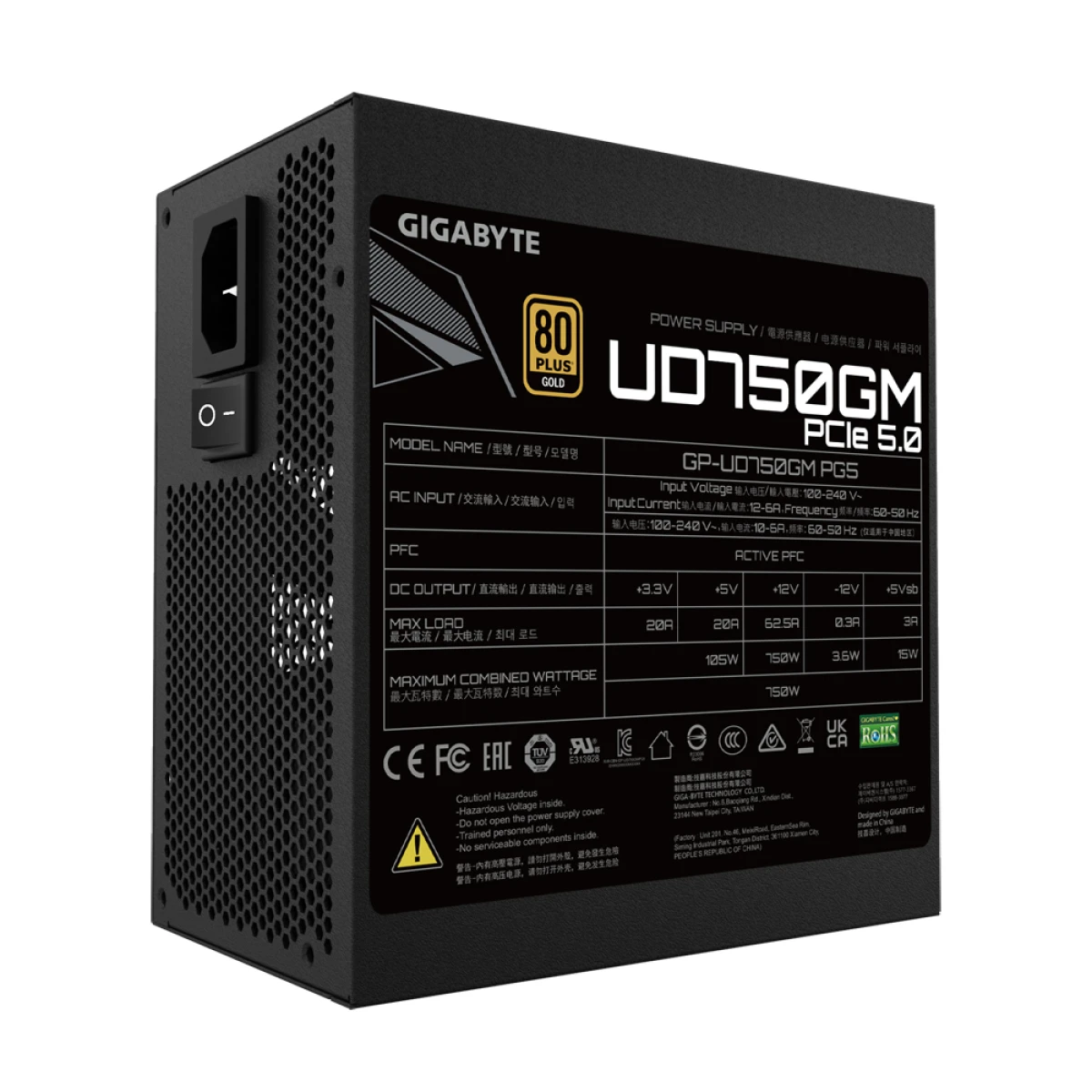 Galery – GIGABYTE UD750GM PG5 fonte de alimentação 750 W 20+4 pin ATX ATX Preto0