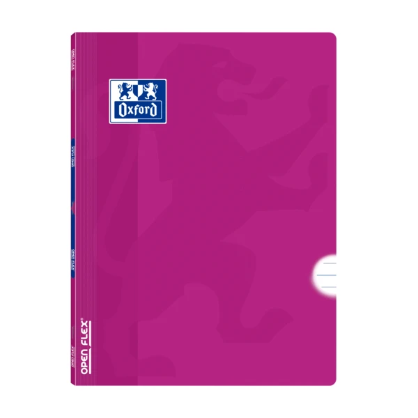 Thumbnail-Caderno grampeado Oxford School Classic Openflex A4 – Capa plástica resistente – 1 linha com margem – 48 folhas de papel roxo – Ideal para estudantes