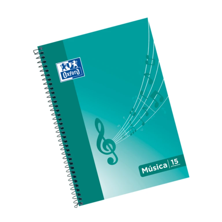 Thumbnail-Oxford Cuaderno de Musica Espiral Folio Format 20 Folhas – 15 Pentagramas Entrelinhados 2mm – Capa Mole – Cor Menta Gelo