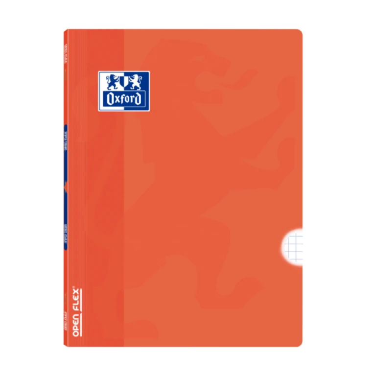 Thumbnail-Oxford School Classic Openflex A4 – Capa plástica resistente – Caderno grampeado 4×4 com margem – 48 folhas de papel de alta qualidade – cor laranja