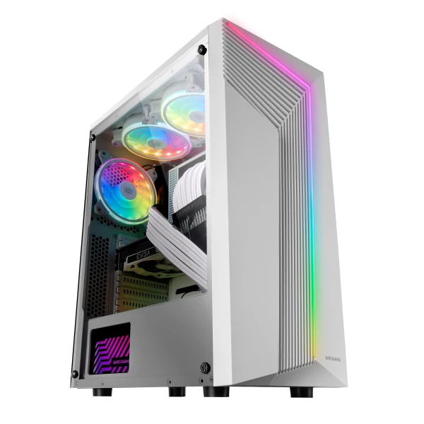 Thumbnail-Caixa MARS GAMING MC-X7 ATX CASE, ARGB FRONT, 12CM ARGB FAN, WINDOW, USB3.0, WHITE