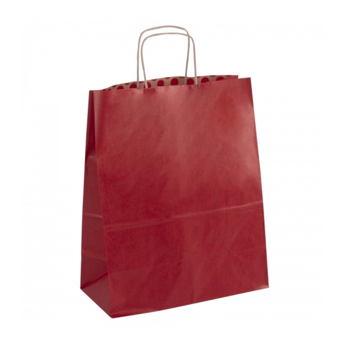 Thumbnail-Apli Pacote de 50 Sacos Kraft – Alta Resistência – Alças Enroladas – Reutilizáveis e Recicláveis – Cor Vermelha