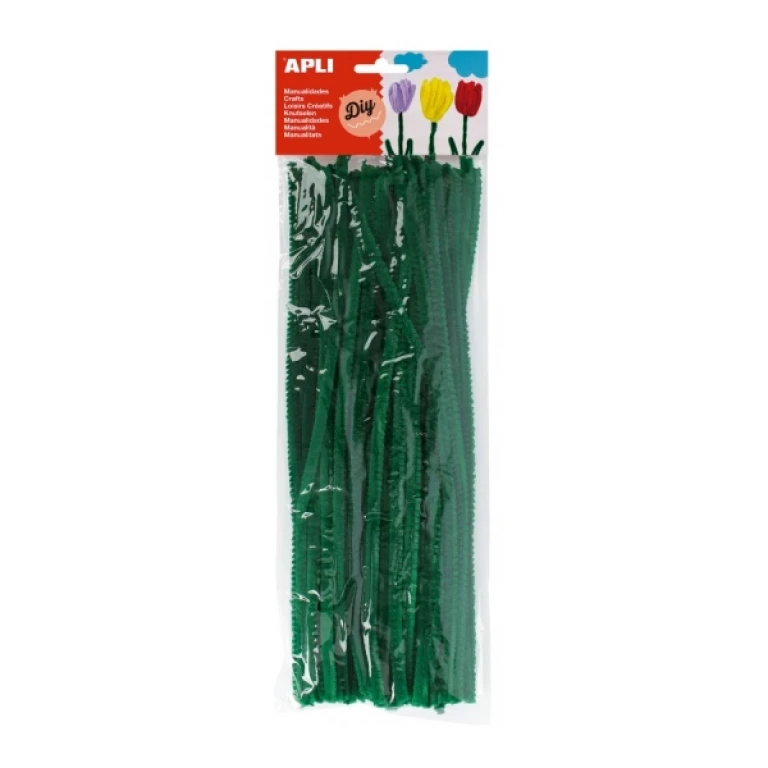 Thumbnail-Aplicativo Green Pipe Cleaner para Artesanato – Flexível – Macio – Grosso – Fácil manuseio – Estimula a Criatividade e a Psicomotricidade – Ideal para Escolas e Oficinas Infantis – Cor Verde