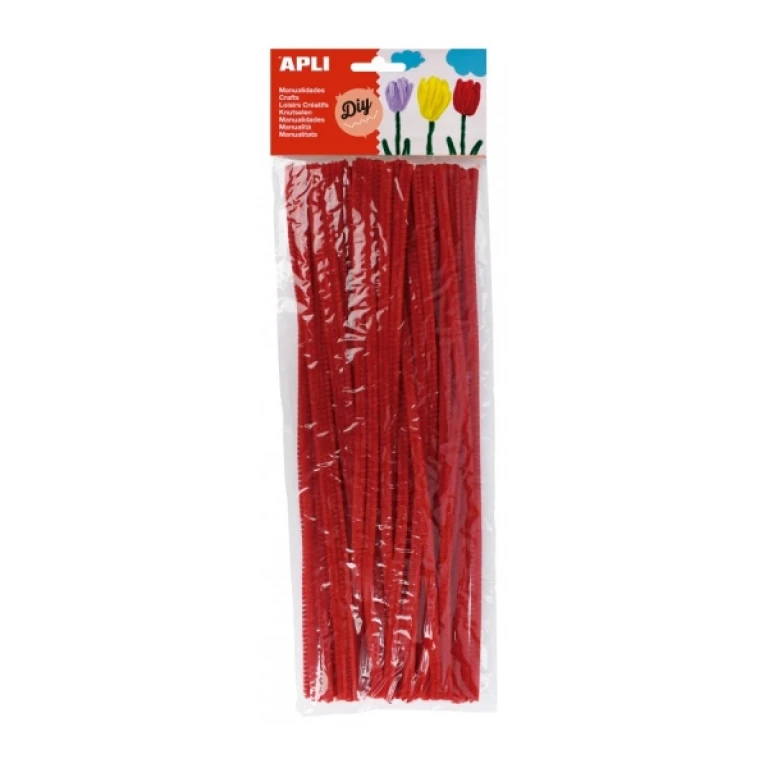 Thumbnail-Aplicativo Red Pipe Cleaner para Artesanato – Flexível – Macio – Grosso – Fácil manuseio – Estimula a imaginação e a criatividade – Desenvolve psicomotricidade fina – Cor vermelha