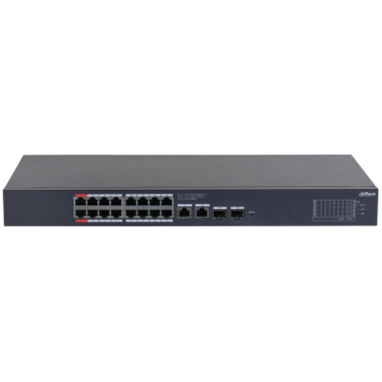 Thumbnail-(CS4220-16GT-240) DAHUA SWITCH POE 16 PORTAS GIGABIT + 2 UPLINK GIGABIT RJ45 + 2SFP GIGABIT 240W NUVEM GERENCIADA L2