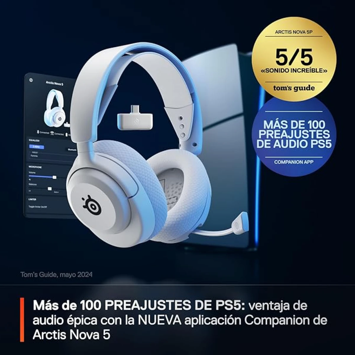 Galery – AUSCULTADORES STEELSERIES – ARCTIS NOVA 5P BRANCO (61674)0