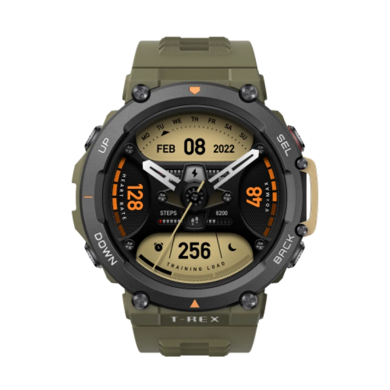 Thumbnail-Amazfit T-Rex 2 3,53 cm (1.39″) AMOLED 47 mm Digital 454 x 454 pixels Tela sensível ao toque Preto, Verde GPS (satélite)