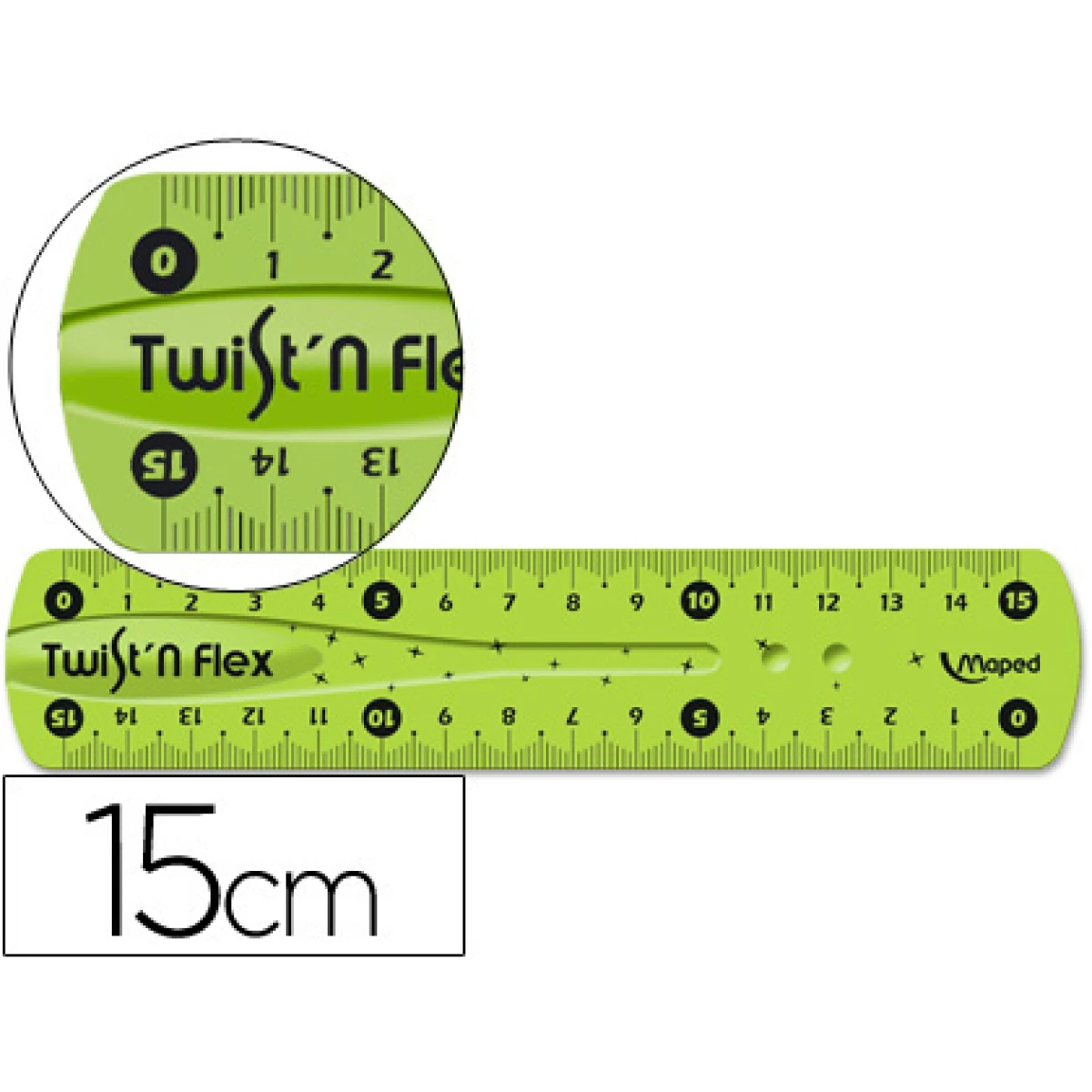 Thumbnail-Regua plastico flexivel maped de 15 cm cores sortidas