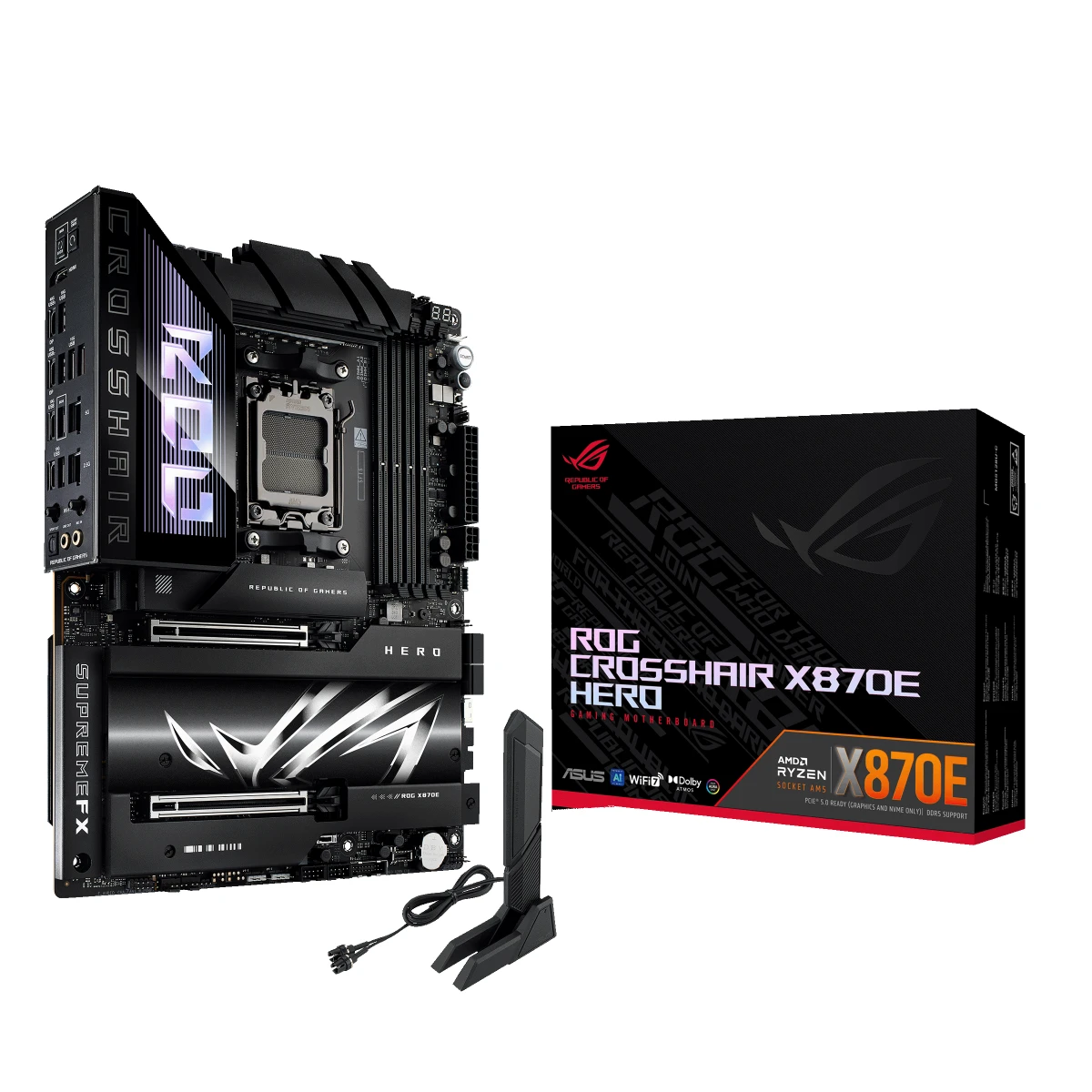 Galery – ASUS ROG CROSSHAIR X870E HERO AMD X870E Ranhura AM5 ATX0