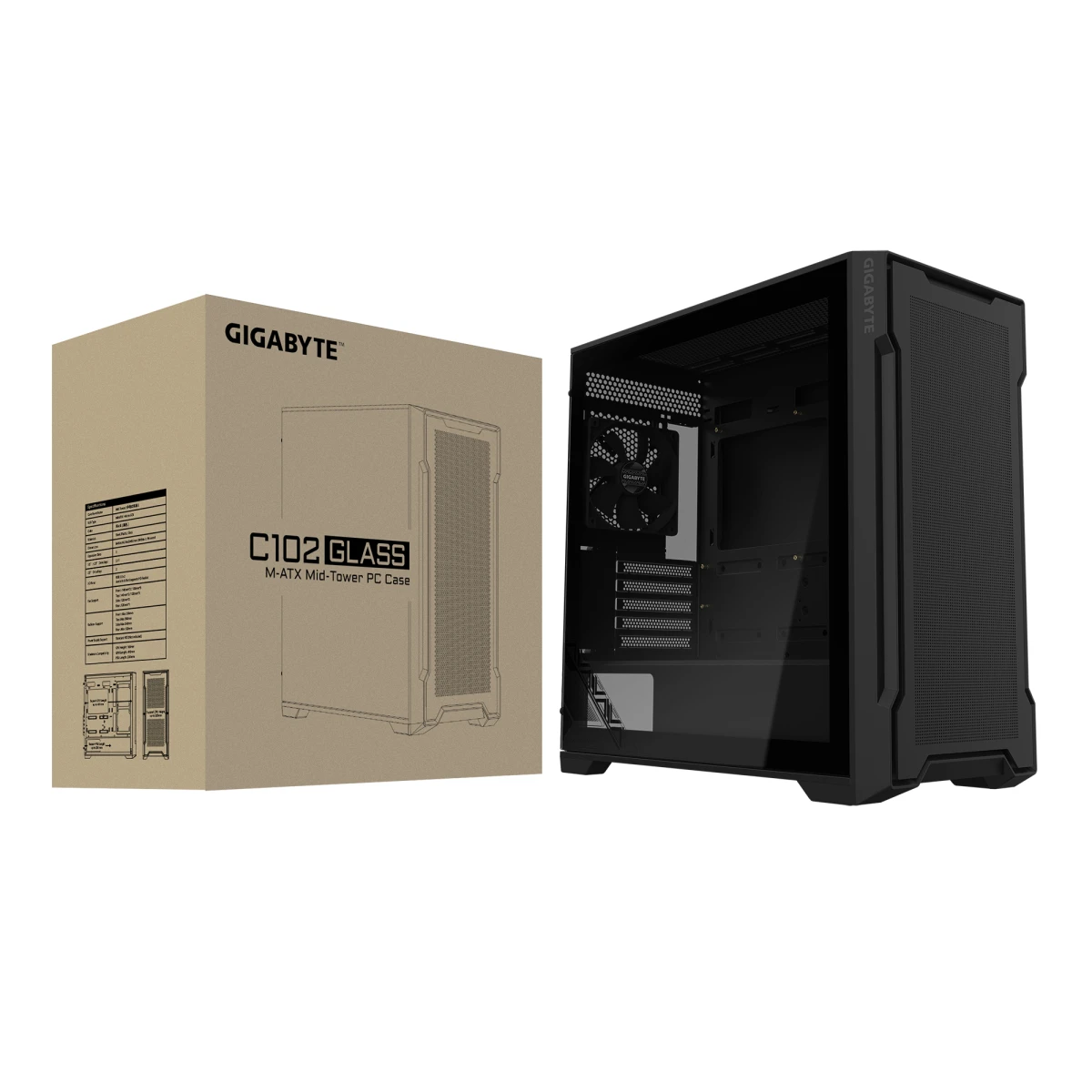 Galery – GIGABYTE C102 GLASS Midi Tower Preto0