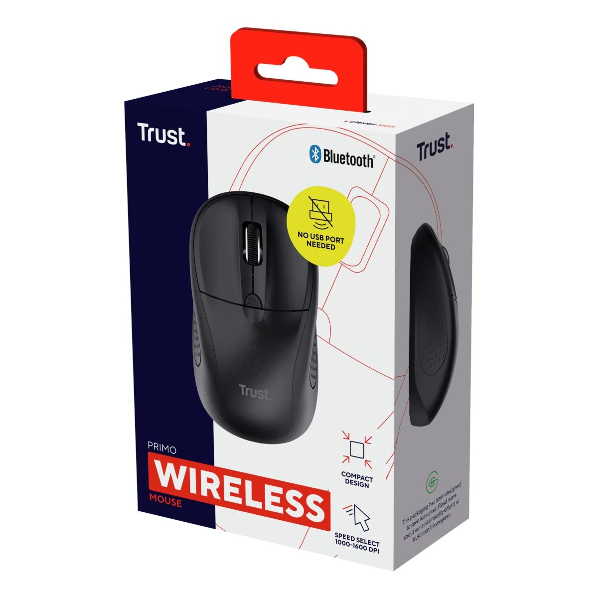 Galery – Trust Primo rato Viagem Ambidestro Bluetooth Ótico 1600 DPI0