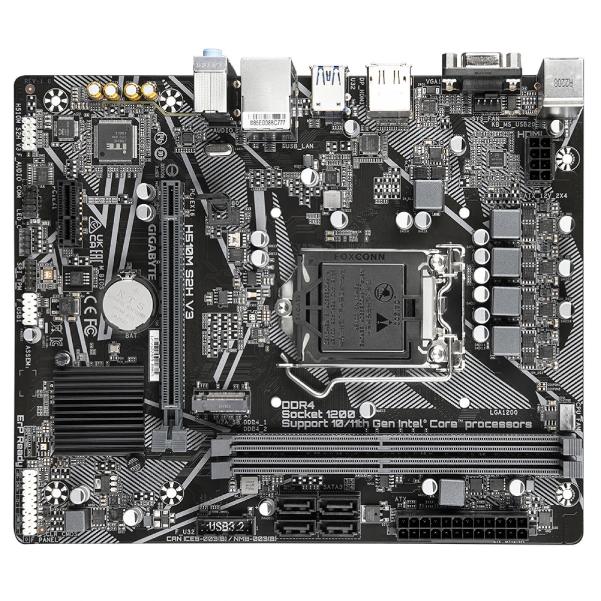 Galery – GIGABYTE H510M S2H V3 motherboard Intel H470 Express LGA 1200 (Socket H5) micro ATX0