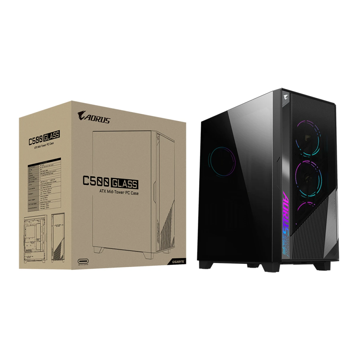 Galery – GIGABYTE GB-AC500G ST caixa para computador Midi Tower Preto0