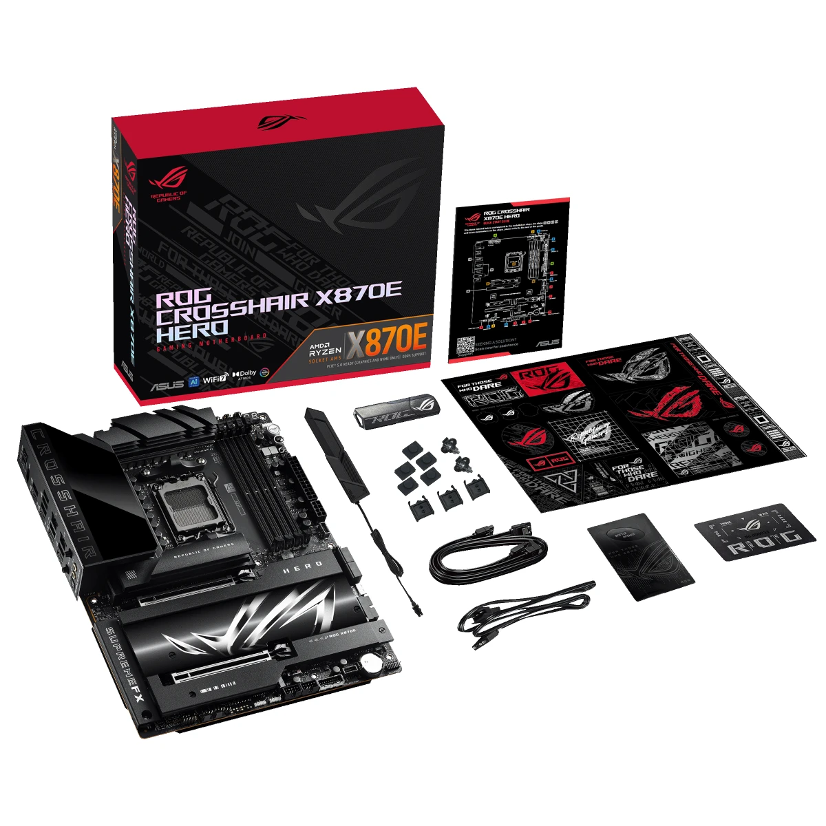 Galery – ASUS ROG CROSSHAIR X870E HERO AMD X870E Ranhura AM5 ATX0