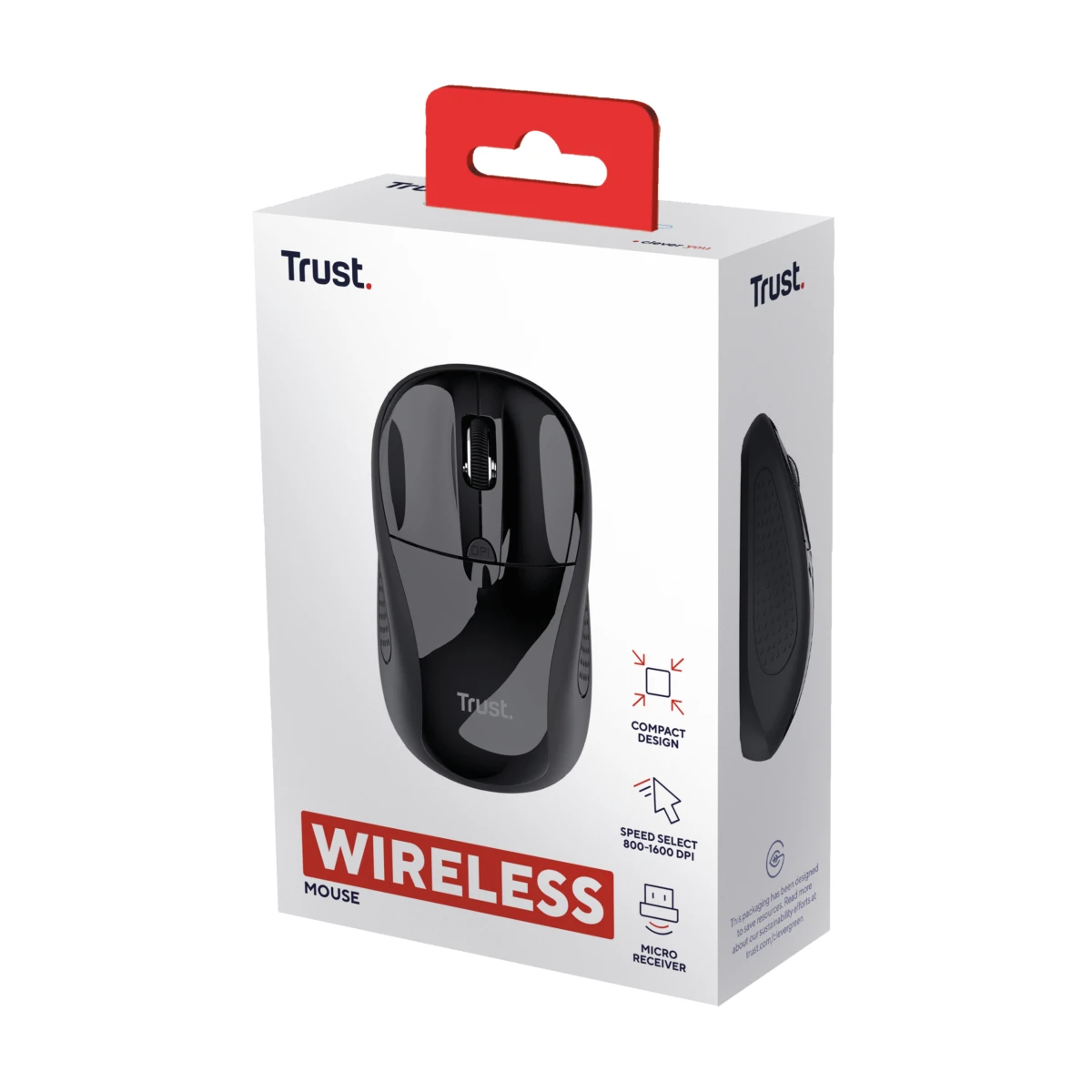 Galery – Trust 24658 rato Escritório Ambidestro RF Wireless Ótico 1600 DPI0