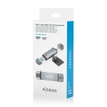 Galery – AISENS ASCR-2AC08-GR leitor de cartões USB 3.2 Gen 1 (3.1 Gen 1) Type-A/Type-C Cinzento0