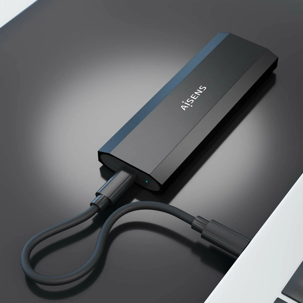 Galery – AISENS ASM2-028B Caixa para Discos Rígidos Compartimento SSD Preto M.20