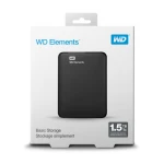 Galery – Disco rígido externo portátil Western Digital WD Elements 1500 GB preto0