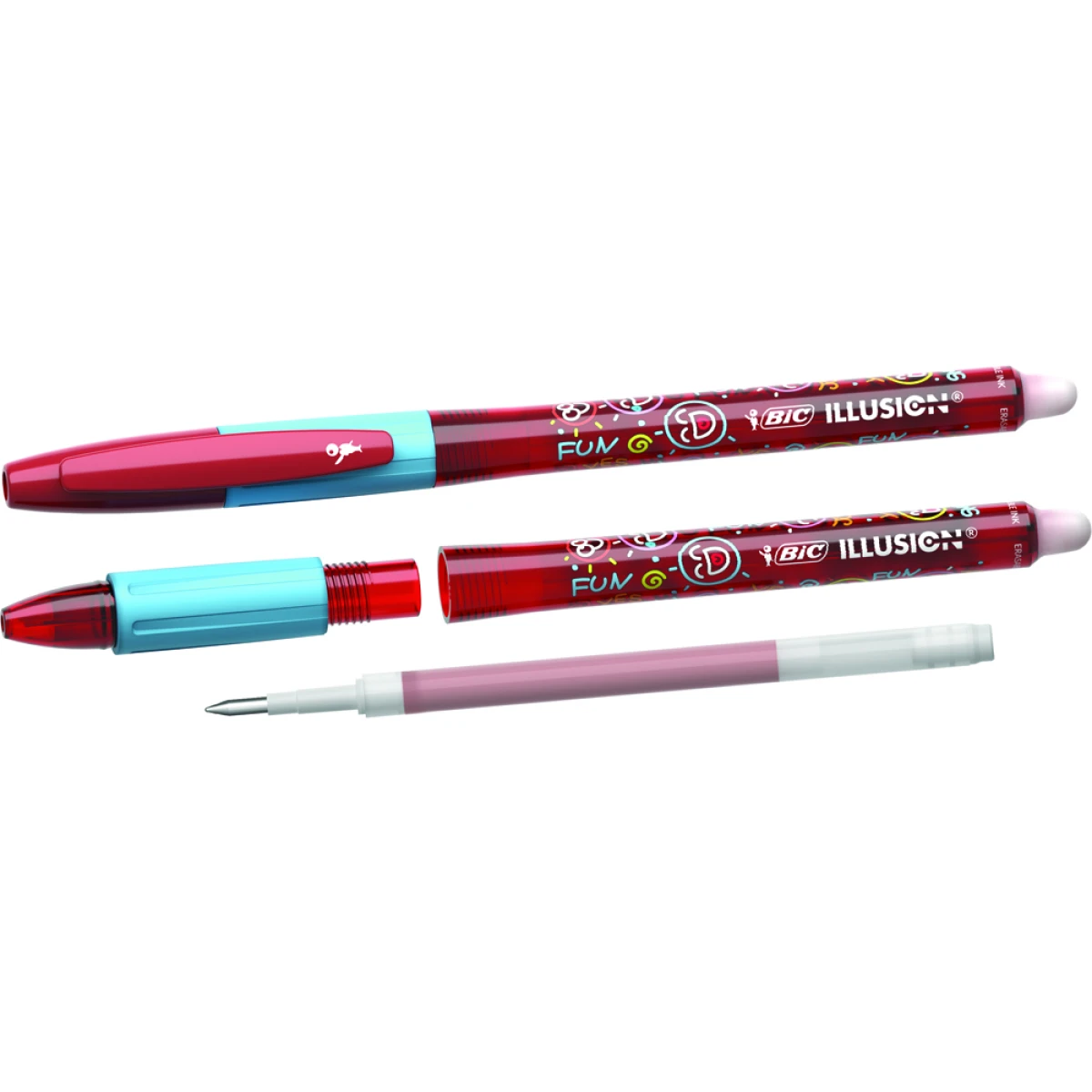 Galery – Esferografica bic gelocity illusion apagavel vermelho ponta de 0,7 mm0