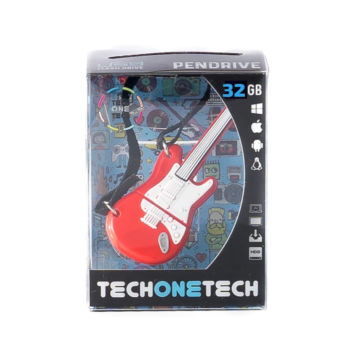 Galery – Pen drive usb tech one tech guitarra vermelha one 32 gb0