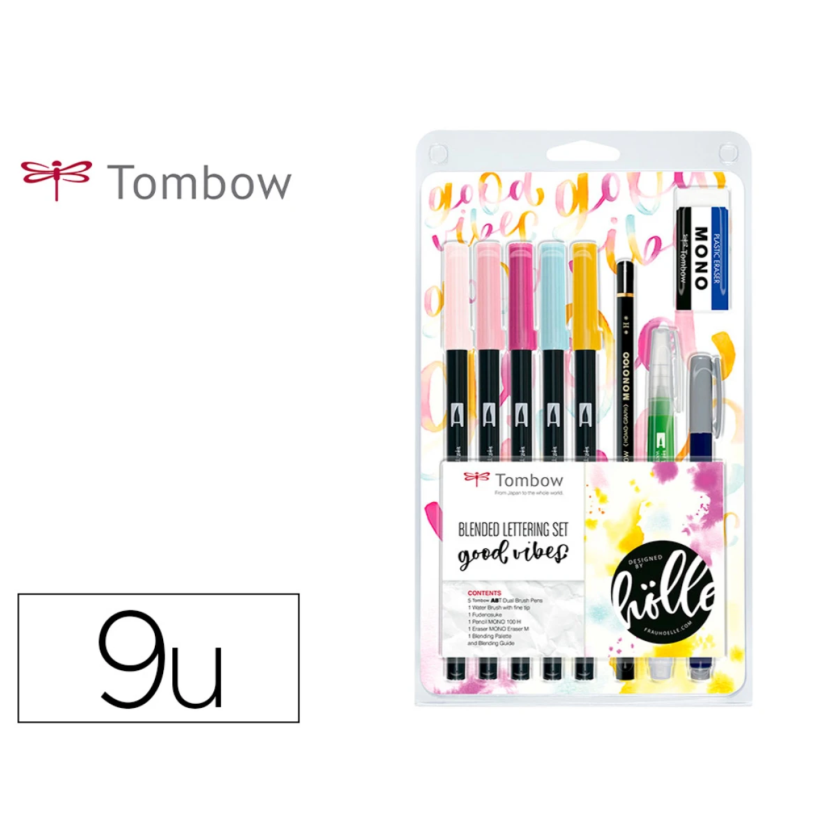 Thumbnail-Conjunto de caligrafia tombow blended lettering good vibes 9 pecas