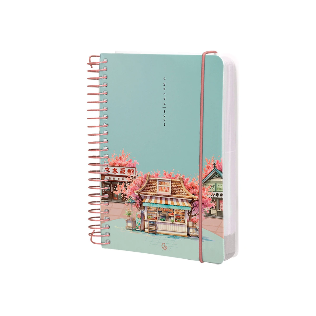 Galery – Agenda espiral liderpapel santorini a6 2025 dia pagina cherry blossoms papel 60 gr0