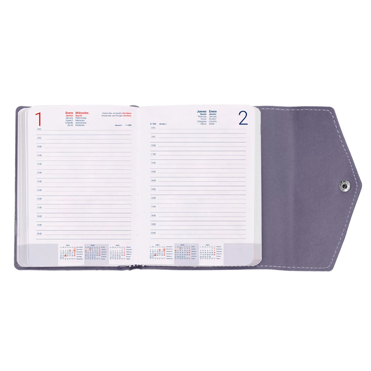 Galery – Agenda encadernada liderpapel psara a4 2025 dia pagina papel 70 gr – 8 unidades0