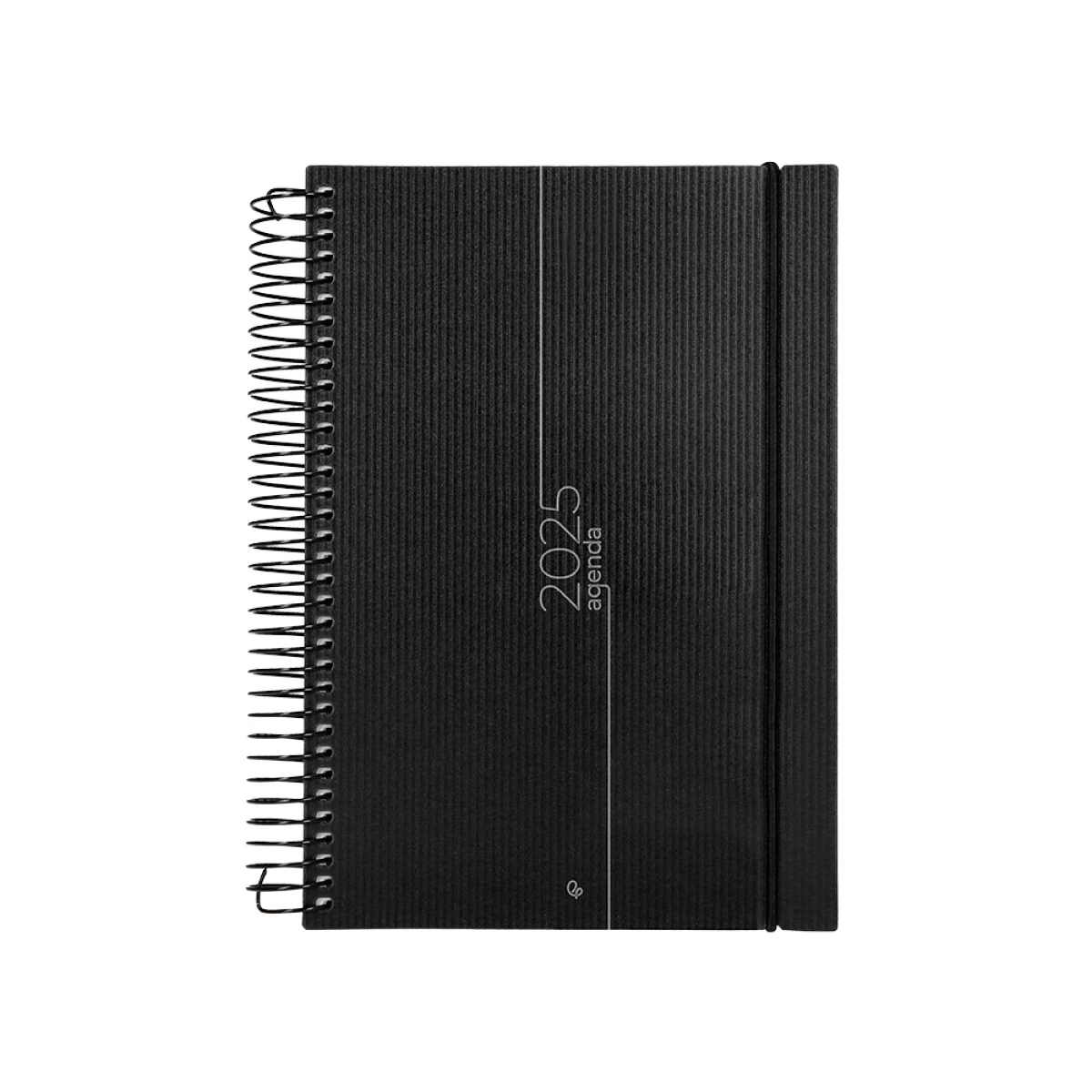 Galery – Agenda encadernada liderpapel olbia a5 2025 dia pagina cor preto papel 60 gr0