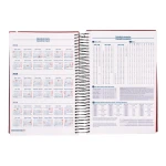 Galery – Agenda encadernada liderpapel olbia a5 2025 dia pagina cor vermelho papel 60 gr0