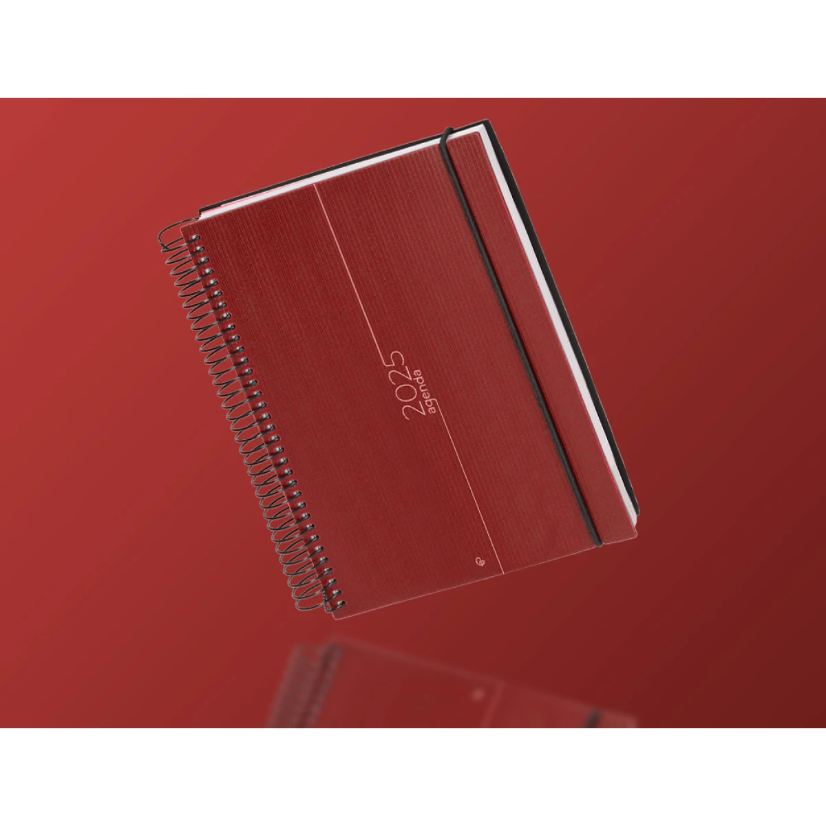 Galery – Agenda encadernada liderpapel olbia a5 2025 dia pagina cor vermelho papel 60 gr0