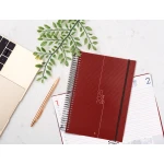 Galery – Agenda encadernada liderpapel olbia a5 2025 dia pagina cor vermelho papel 60 gr0